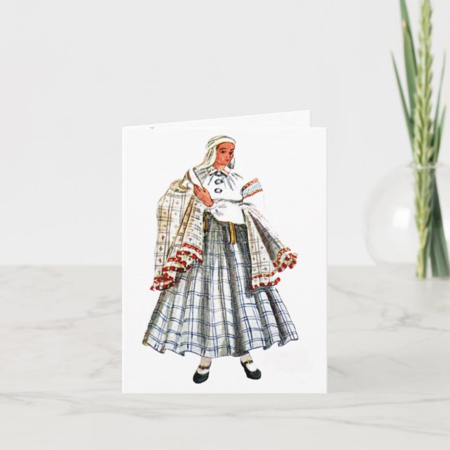 Latvian traditional folk custom card (Front)