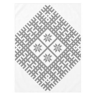 Latvian traditional Lielvarde belt motif design Tablecloth