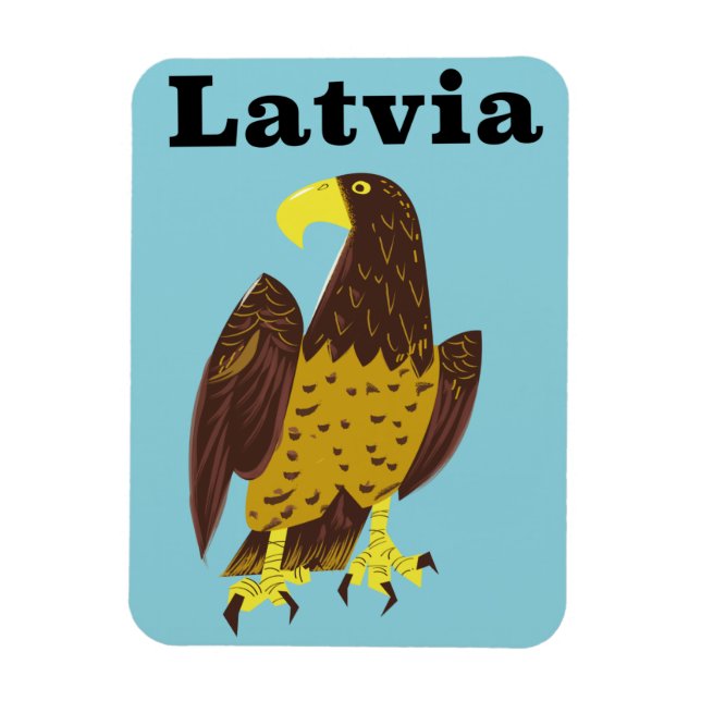 Latvian travel poster. magnet (Vertical)