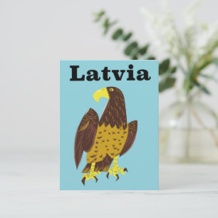 Latvian travel poster. postcard