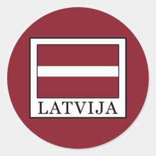 Latvija Classic Round Sticker