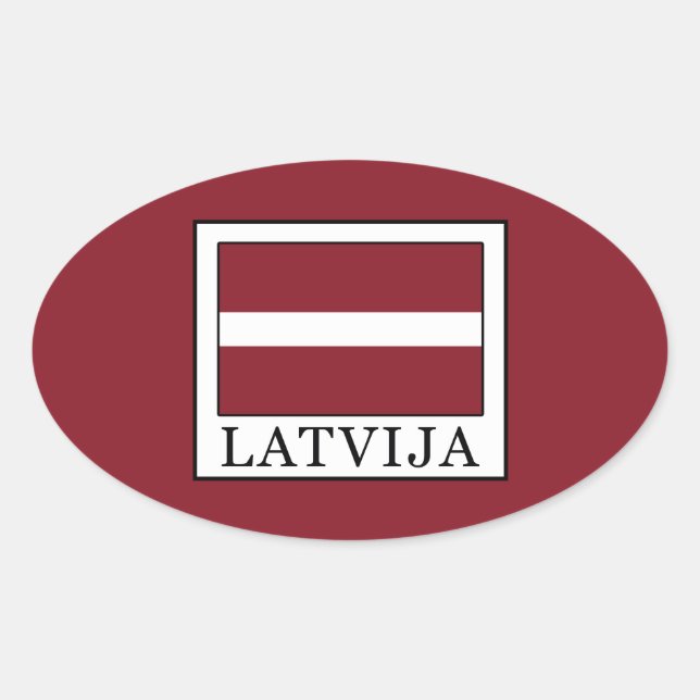 Latvija Oval Sticker (Front)