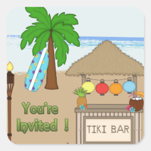 Laua / Tiki  party  Invitation Envelope Seal