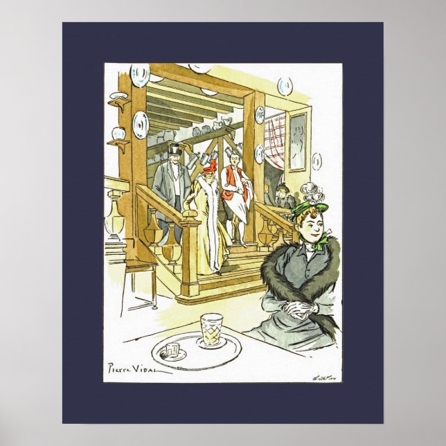 L'Auberge des Adrets ~P. Vidal ~*Change Mat Color Poster (Front)