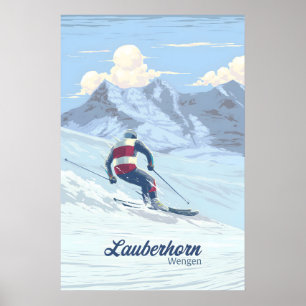 Lauberhorn Wengen Ski Poster