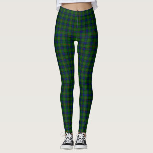 Lauder tartan blue green plaid leggings