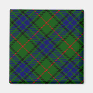 Lauder tartan blue green plaid magnet