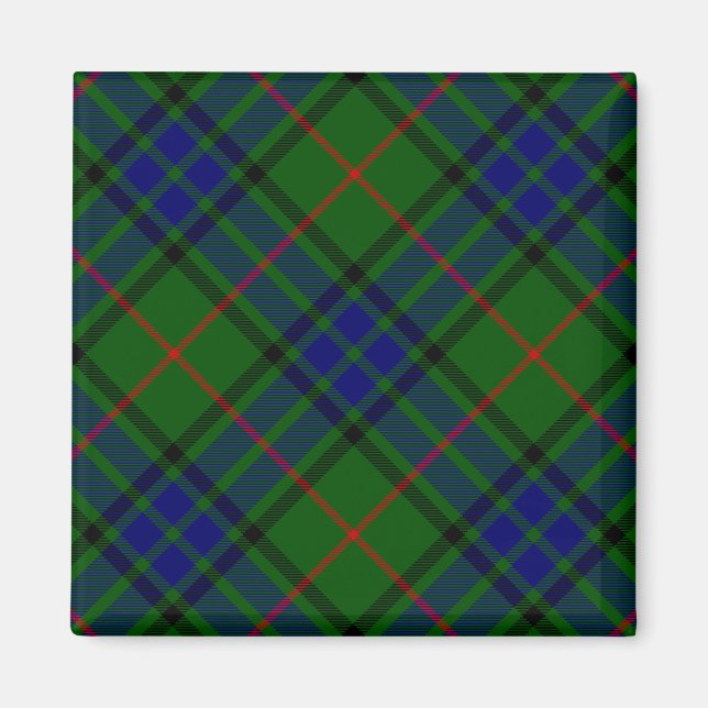 Lauder tartan blue green plaid magnet (Front)