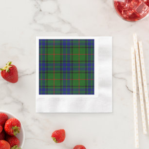 Lauder tartan blue green plaid napkin