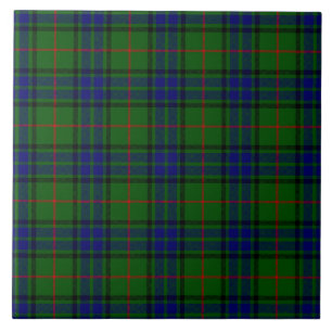 Lauder tartan blue green plaid tile