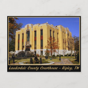 Lauderdale County Courthouse - Ripley, TN Postcard