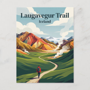 Laugavegur Trail Iceland Postcard