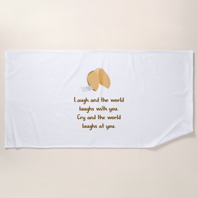 Laugh and Cry Beach Towel (Front)