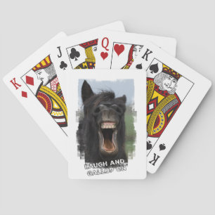 Laugh and Gallop On Playing Cards