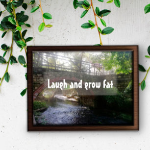 Laugh and grow fat proverb bridge  poster