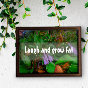 Laugh and grow fat wisdom saying poster
