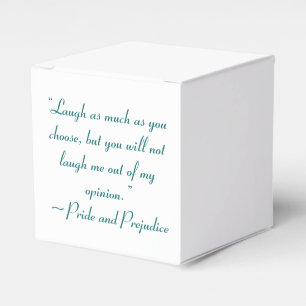 Laugh As Much As You Choose Jane Austen Quote Favour Box