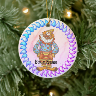 Laugh Clown Ceramic Tree Decoration