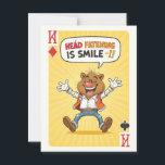 Laugh Deck Postcard<br><div class="desc">Deal out laughter with our quirky and creative play cards! Each card features a unique, funny character and a hilarious phrase designed to bring smiles and good vibes. Perfect for game nights, gifts, or collectors who love a dose of humour with every hand. Playful, bold, and full of personality—these cards...</div>