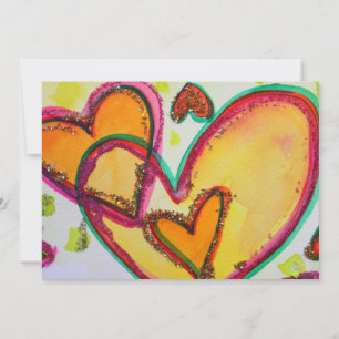 Laugh Hearts Connect Custom Invitation or Invites