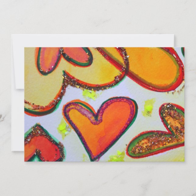 Laugh Hearts Garden Custom Invitations or  Invites (Front)