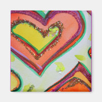 Laugh Hearts Magnet