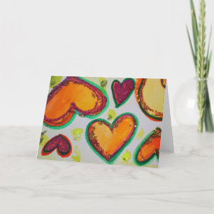 Laugh Hearts Pink Bliss Greeting Card & Note Cards