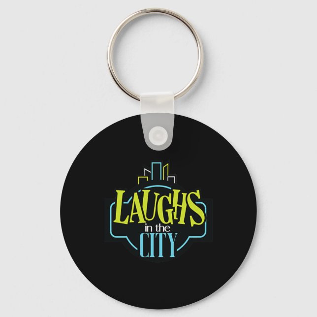 Laugh In The City  Key Ring (Front)