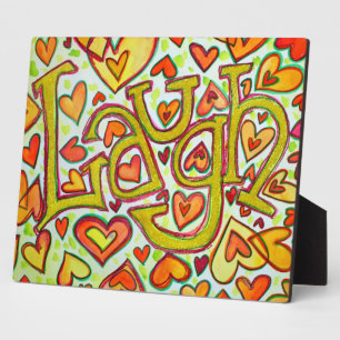 Laugh Inspirational Word Painting Poem Plaque