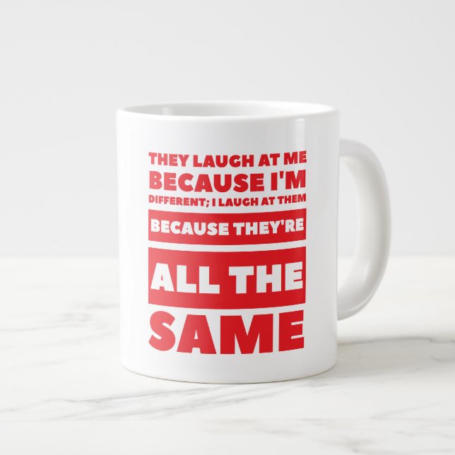 Laugh Jumbo Mug (Front Right)