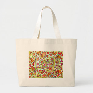 laugh large tote bag