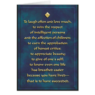 Laugh often, love much… Card