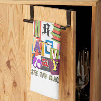 Laugh Often – Positive Typography Quote Design 1 Tea Towel