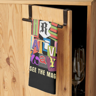Laugh Often – Positive Typography Quote Design Tea Towel
