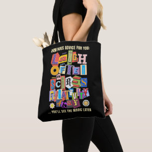 Laugh Often – Positive Typography Quote Design Tote Bag