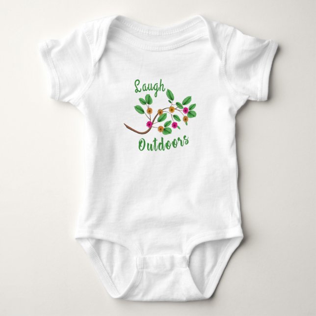 Laugh Outdoors Baby Bodysuit (Front)