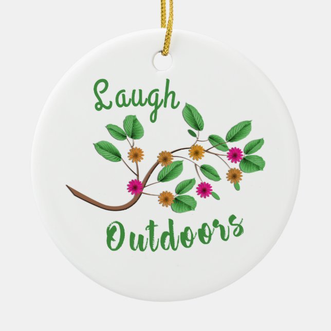 Laugh Outdoors Ceramic Tree Decoration (Front)