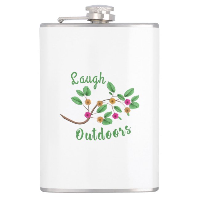 Laugh Outdoors Hip Flask (Front)