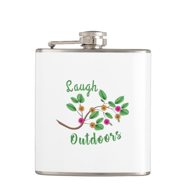 Laugh Outdoors Hip Flask (Front)