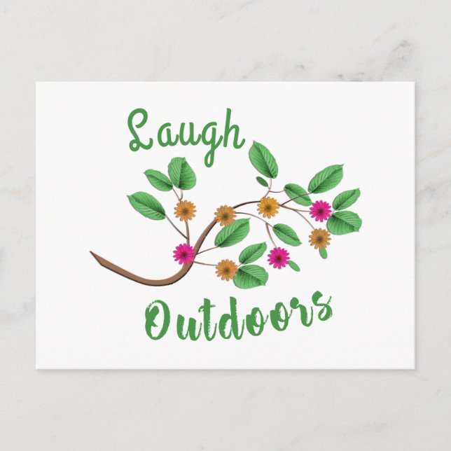 Laugh Outdoors Invitation Postcard (Front)