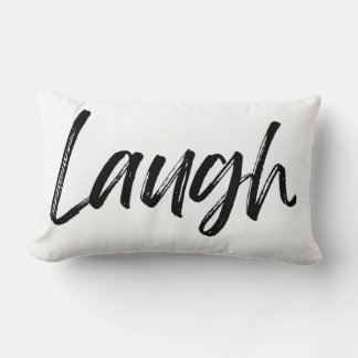Laugh Print Throw Pillow