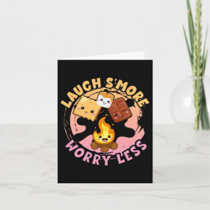 Laugh S'more Worry Less Weekend Clamping Children Card
