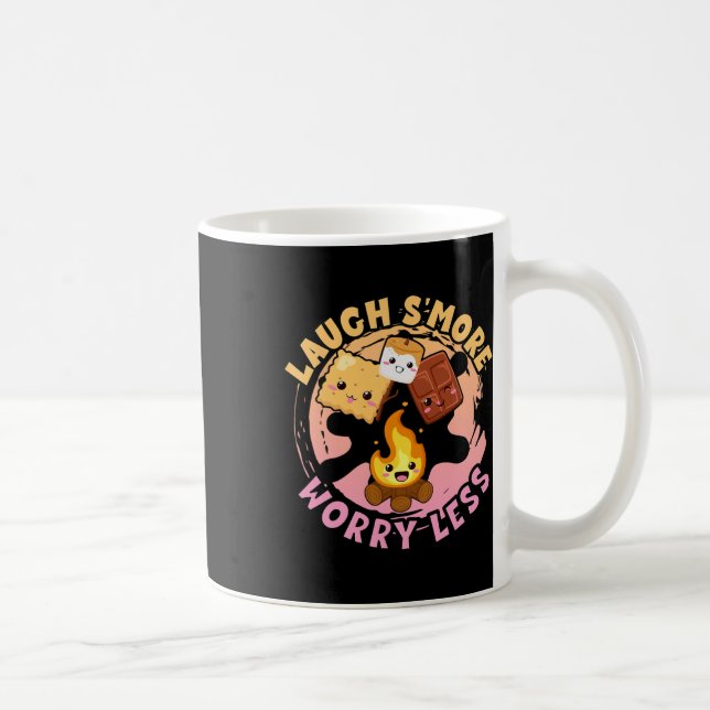 Laugh S'more Worry Less Weekend Clamping Children  Coffee Mug (Right)
