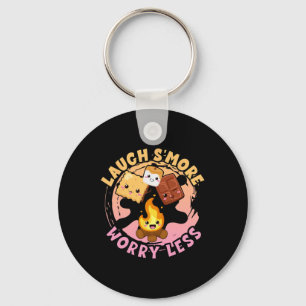 Laugh S'more Worry Less Weekend Clamping Children  Key Ring