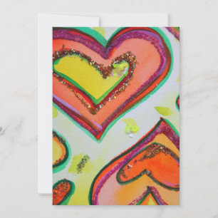 Laugh Two Hearts Custom Invitations or  Invites