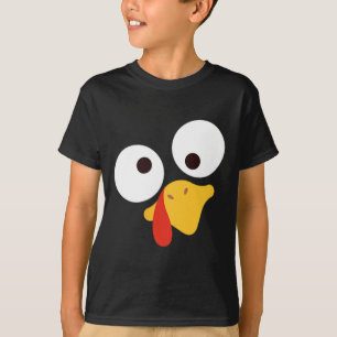 Laughable Pilgrim Turkey Crazy Face Costume T-Shirt