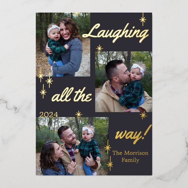 Laughing All The Way Holiday Card (Front)