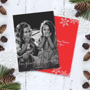 Laughing All the Way Overlay Christmas Photo Card