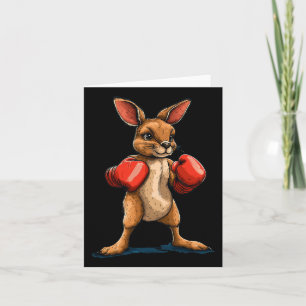 Laughing Boxer Kangaroo For A Fun Fight Vibe  Card