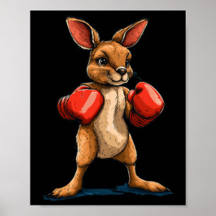 Laughing Boxer Kangaroo For A Fun Fight Vibe  Poster